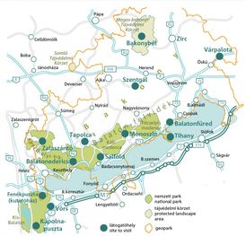 The picture shows the map of the National Park area.