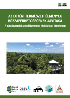 A kiadvány borítóján egy lombkorona sétány látható.