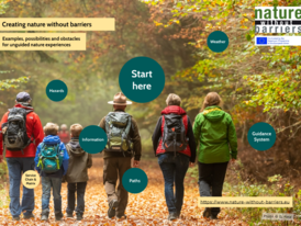 Picture from the Eifen National Park serves as the background for the Prezi presentation. This National Park is a reference for inclusive nature experiences in Germany. Here: an excursion to the barrier-free nature experience area "Wilder Kermeter".